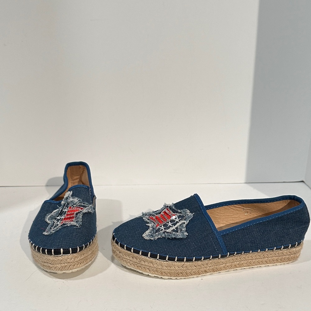 Patrizia by Spring Step Women's Blue Espadrille Flats